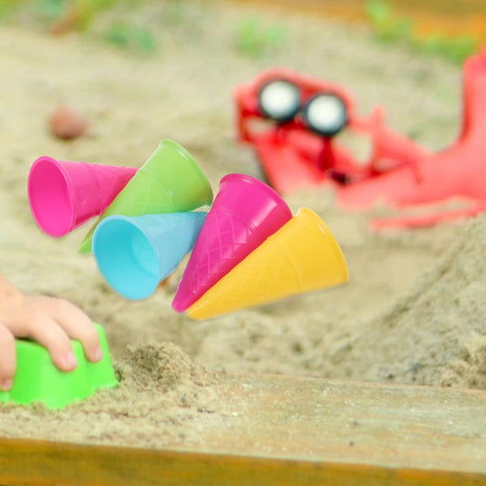 Ensemble de Moules à Sable Cornets à glace cuillère Bleu