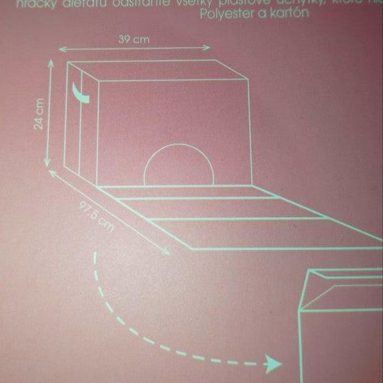 Boîte de rangement avec tapis de jeux Rose 97.5 x 39 x 24 cm