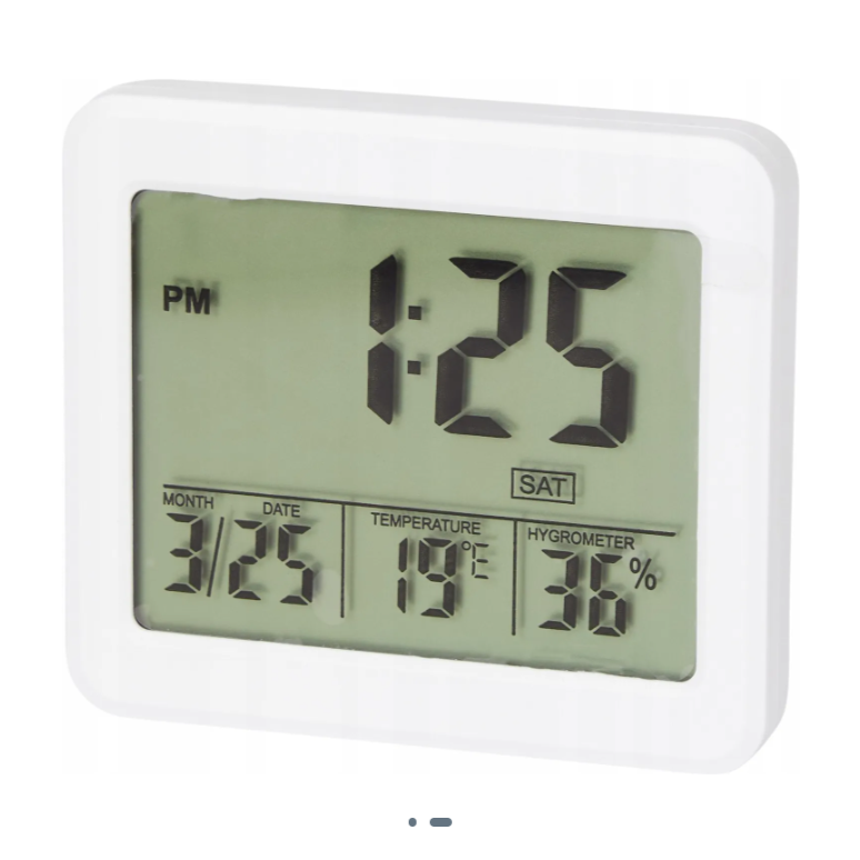 Thermomètre numérique avec horloge, hygromètre et station météo