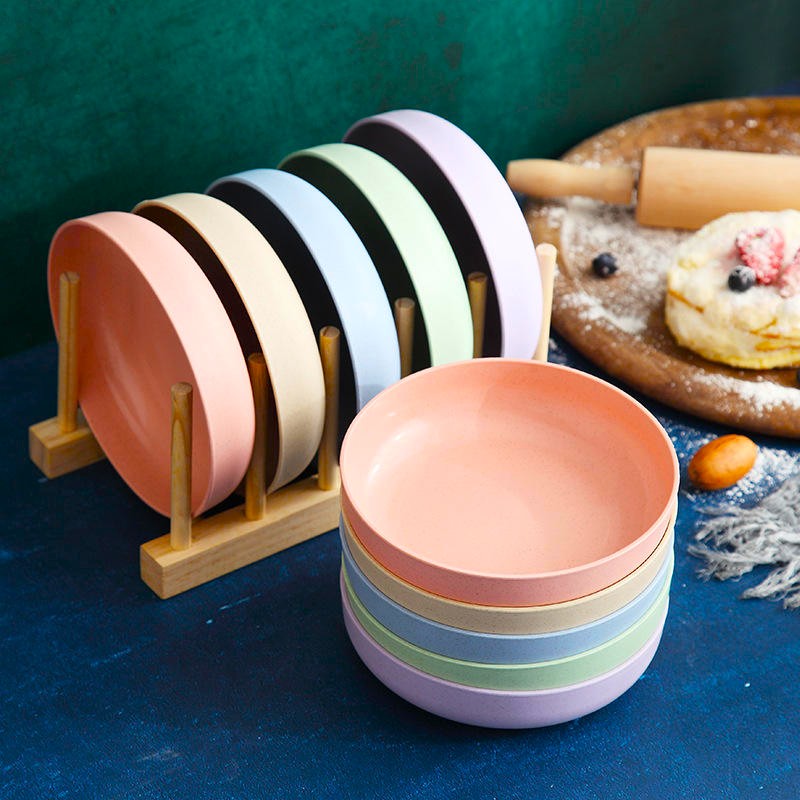 Assiette creuse en mélamine Rose ø 25 cm.