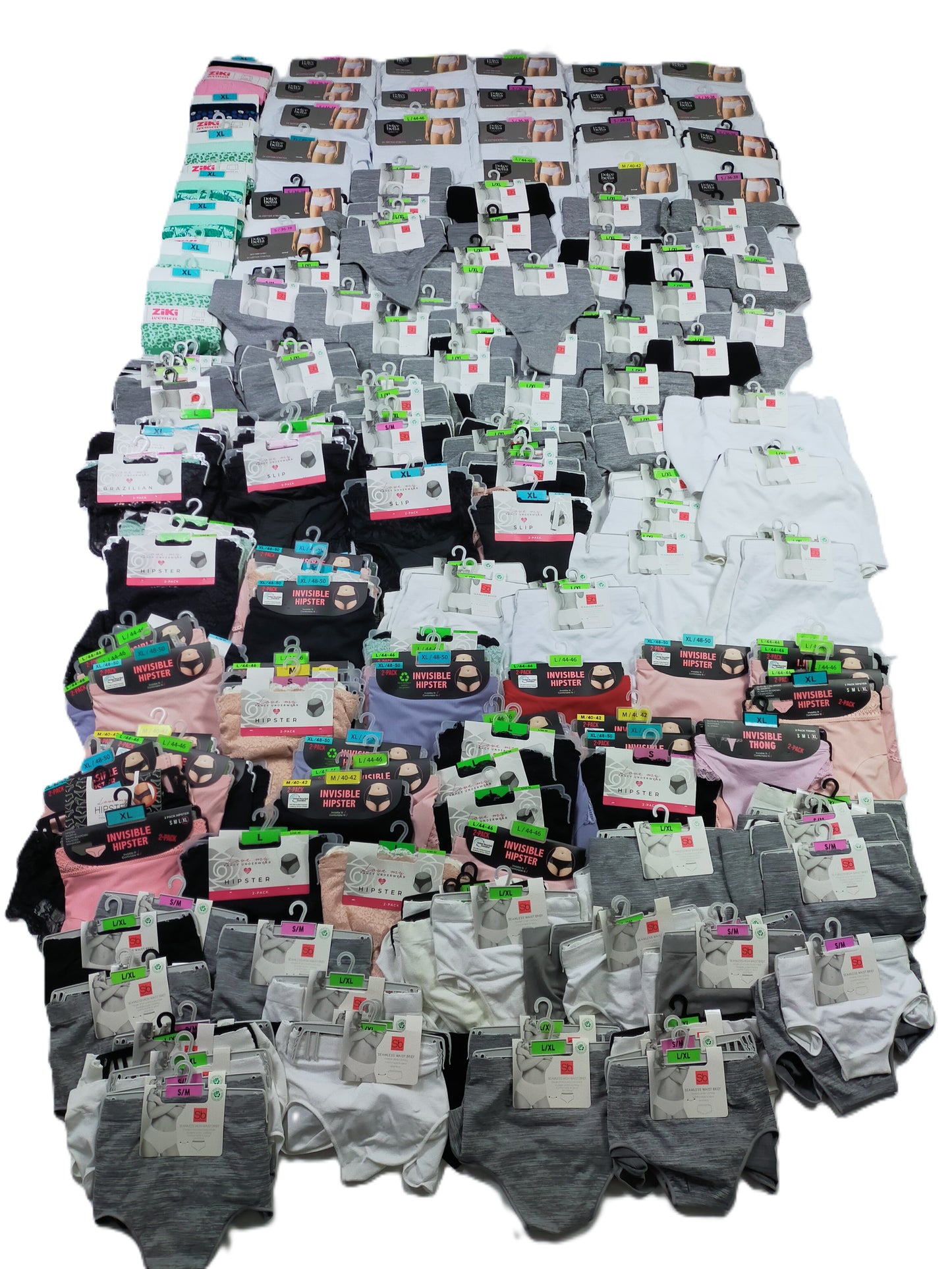 Lot de 294 Articles sous vêtement String / culotte / boxer / slip femme listing en description
