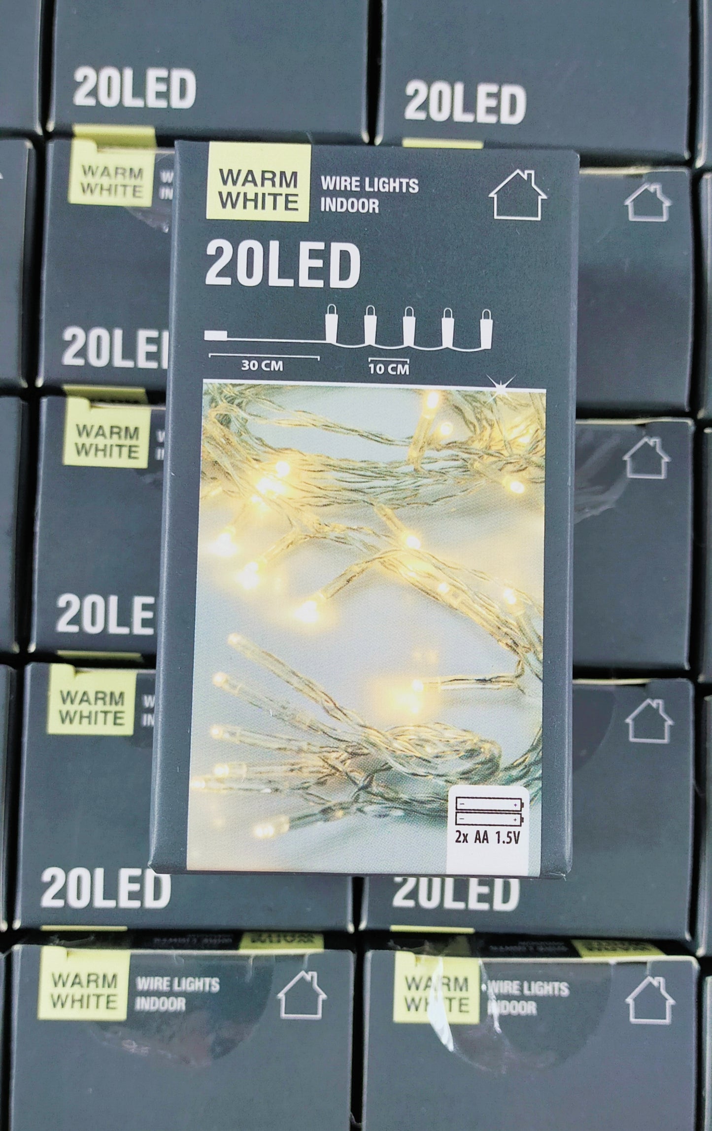 Lot de 36 Guirlandes de lumières à pile 20 Led White 2 Mètres ( 1 euro / pcs )
