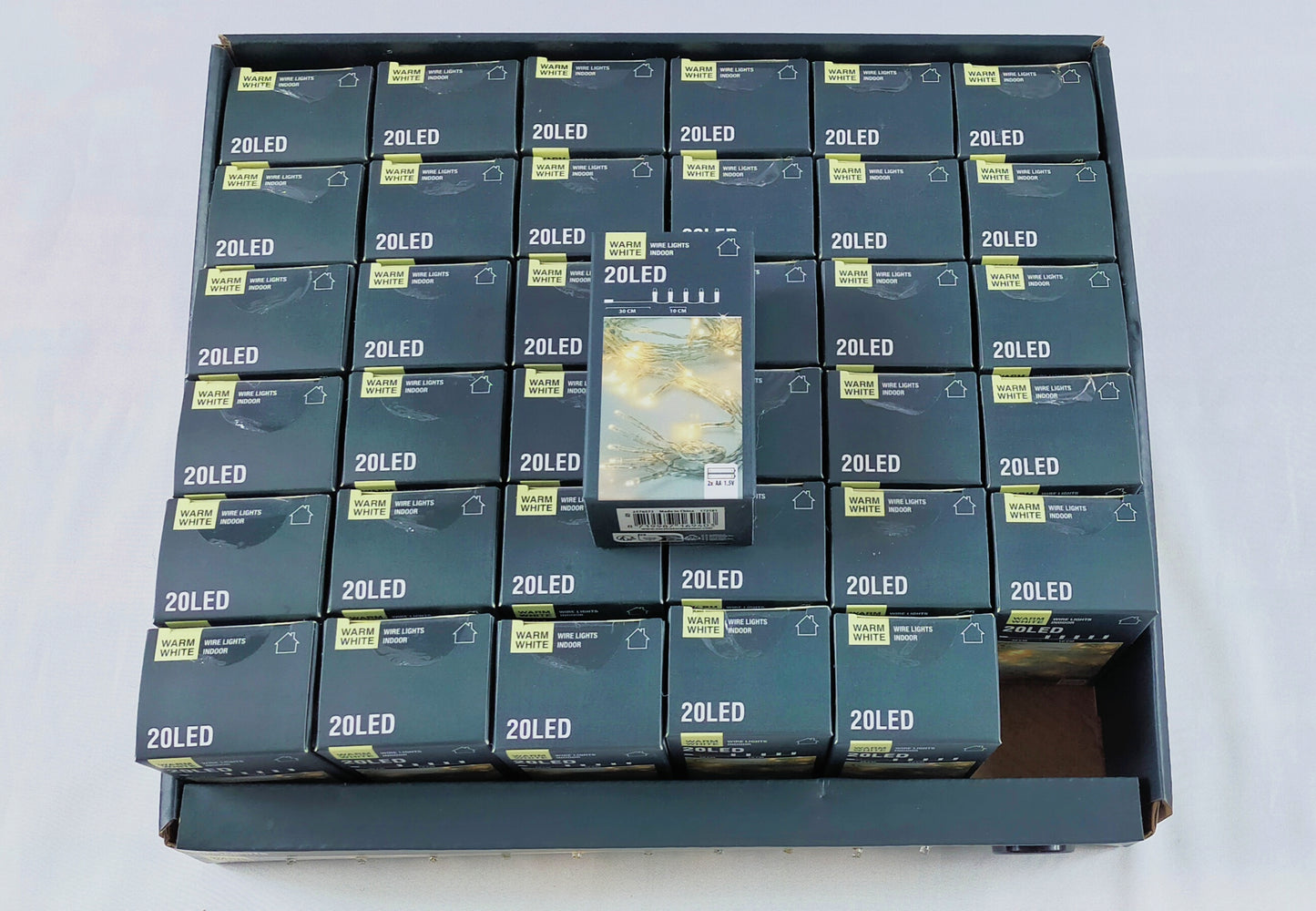 Lot de 36 Guirlandes de lumières à pile 20 Led White 2 Mètres ( 1 euro / pcs )