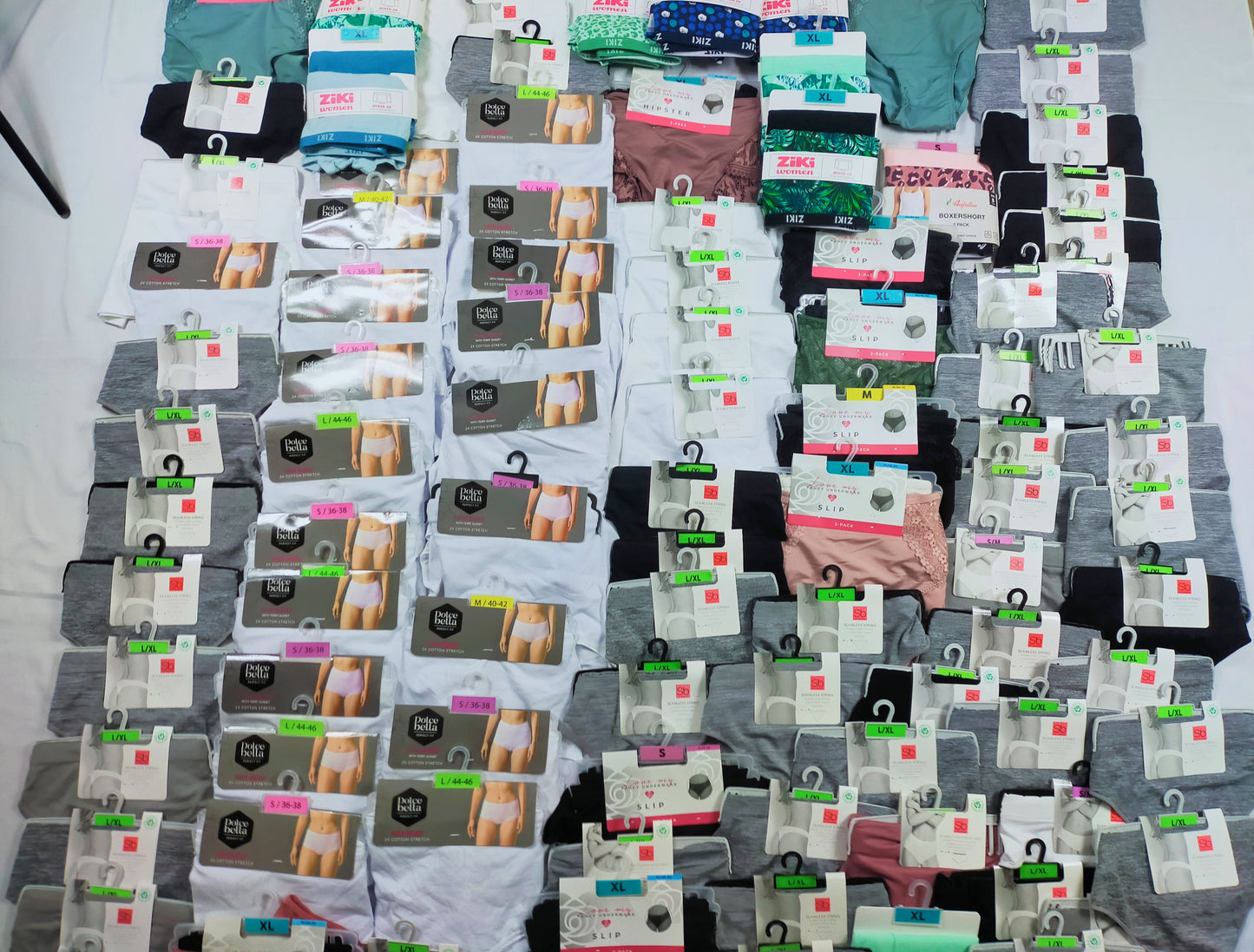 Lot de 161 Sous vêtements femme String / Slip / Culotte / Boxer