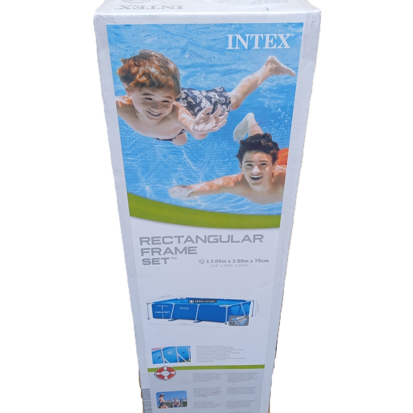 Piscine Intex Tubulaire rectangulaire 3 m x 2 m x 75 cm