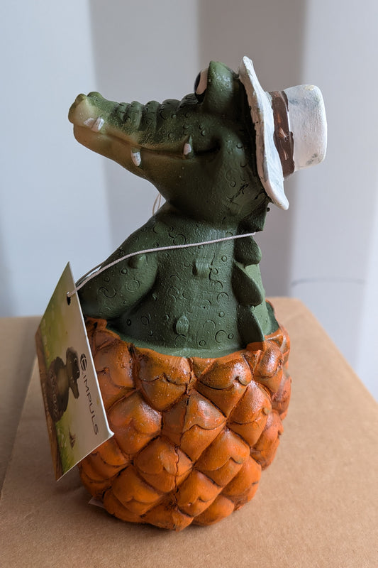 Lot de 15 Statues Crocodile Welcome en polyrésine