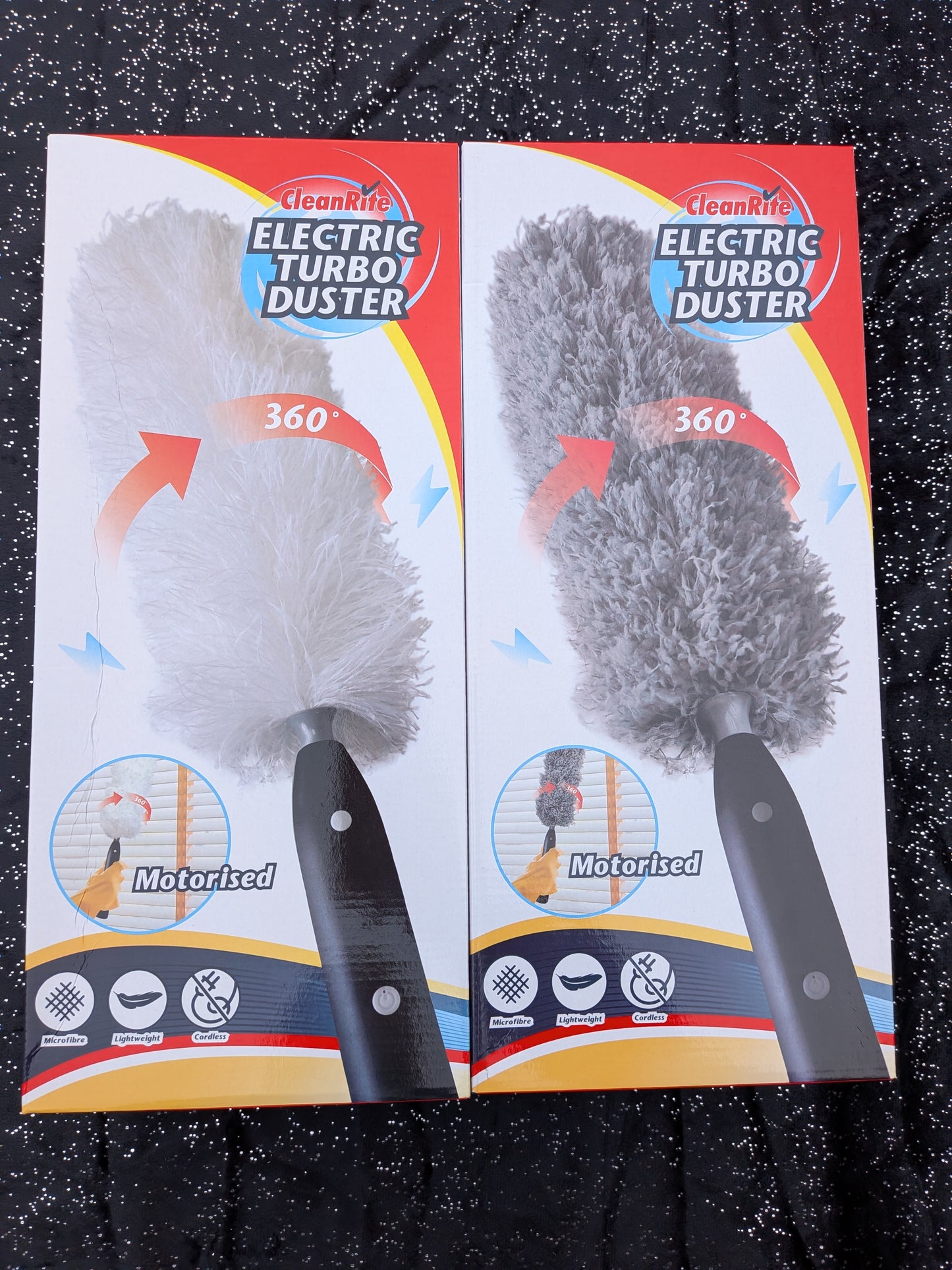 14 Plumeaux rotatif Turbo Blanc / Gris