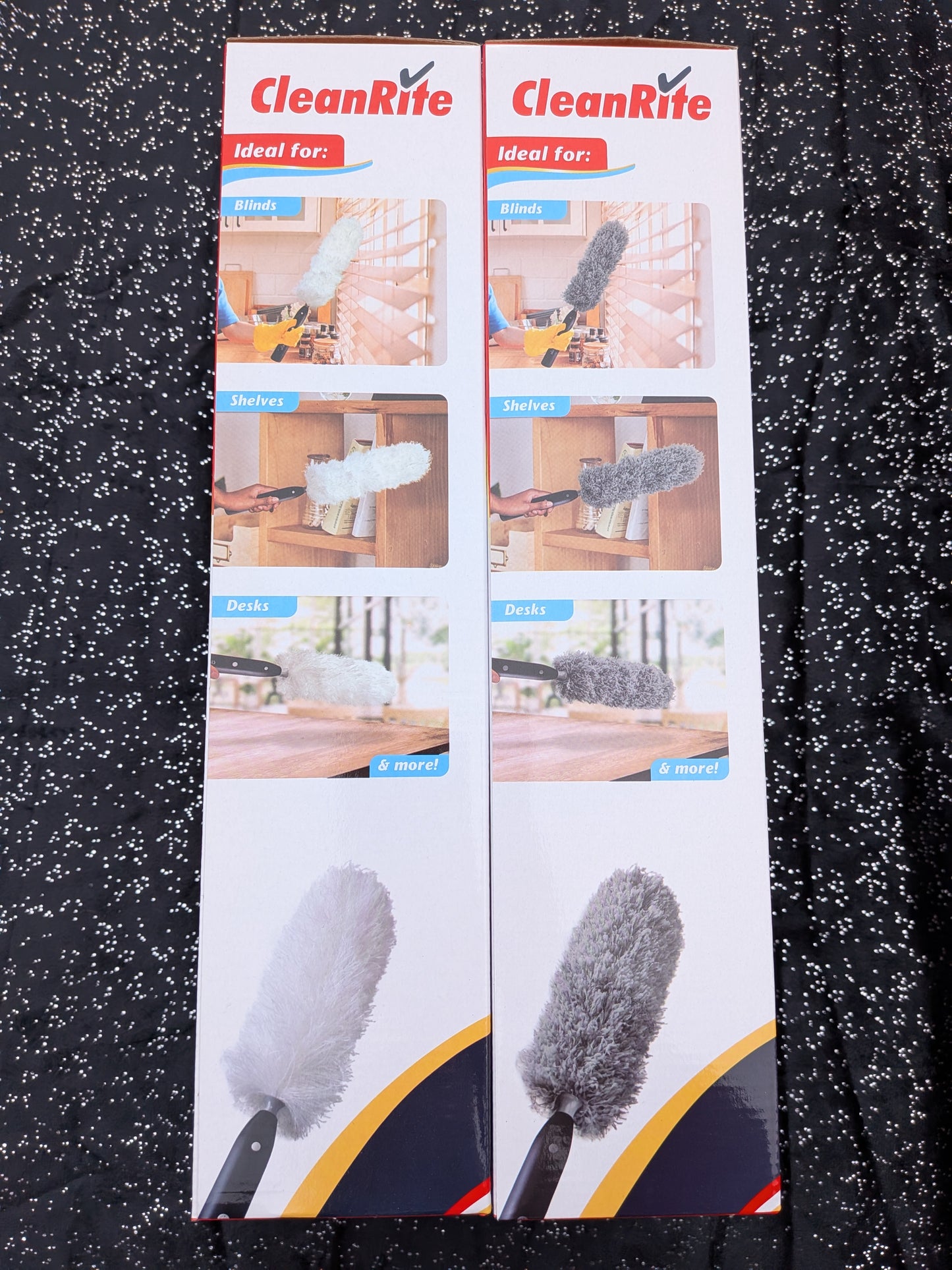14 Plumeaux rotatif Turbo Blanc / Gris