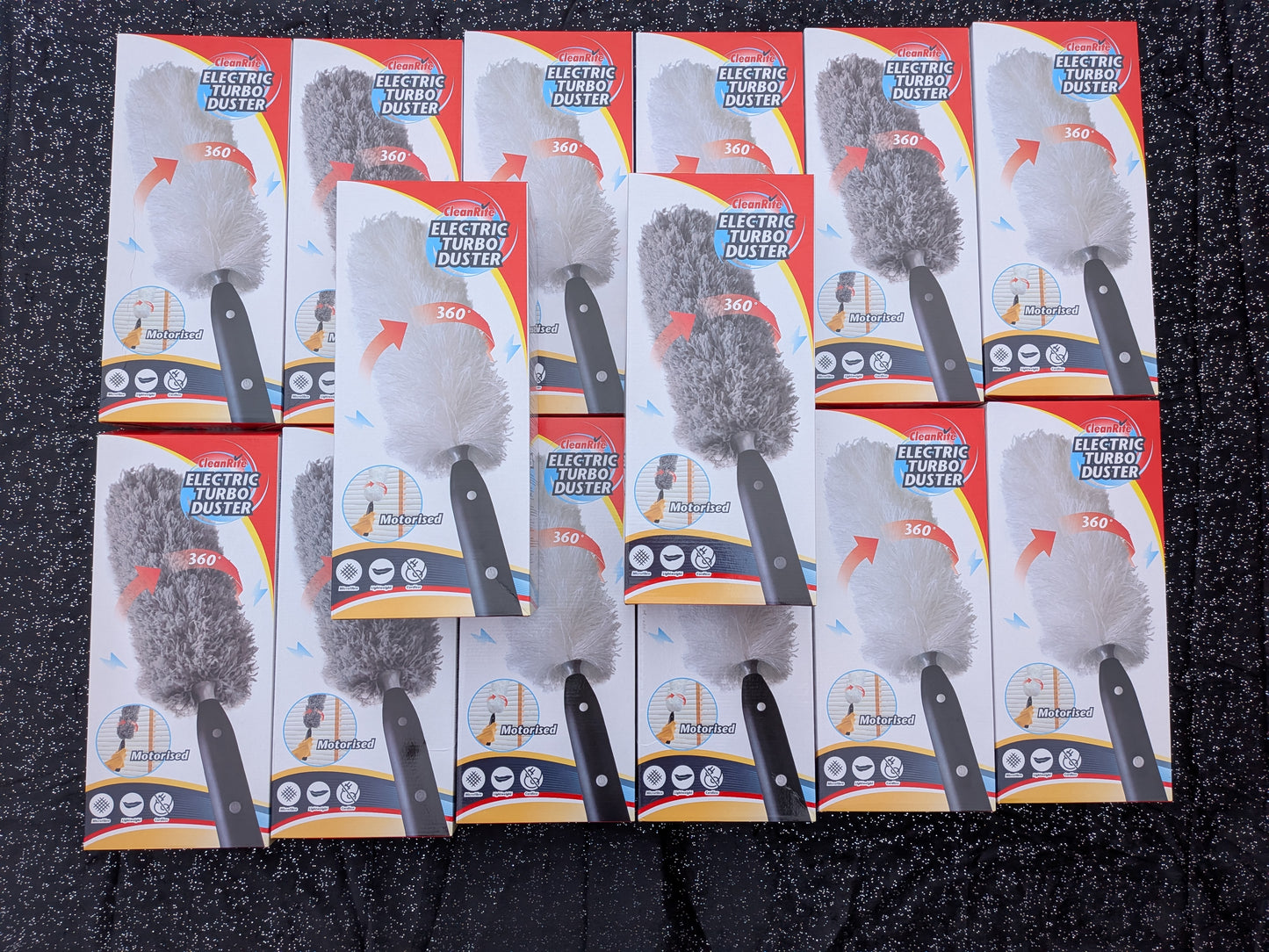14 Plumeaux rotatif Turbo Blanc / Gris