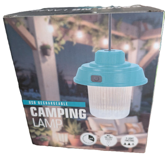 Lampe de camping LED USB rechargeable 3 modes d‘éclairage - Portable pour extérieur, jardin, tente