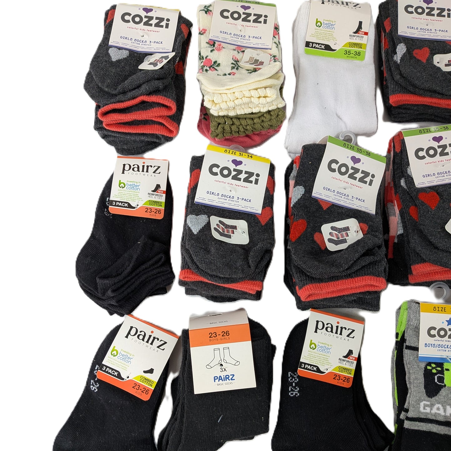 27 Paquets de Chaussettes Enfants soit 81 chaussettes