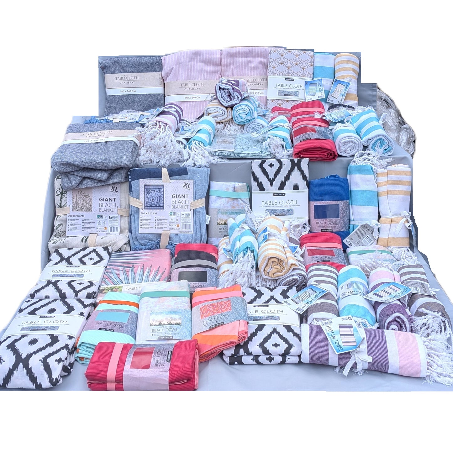 60 Articles - Serviettes de plage / hammam ..Nappes 100 % Coton