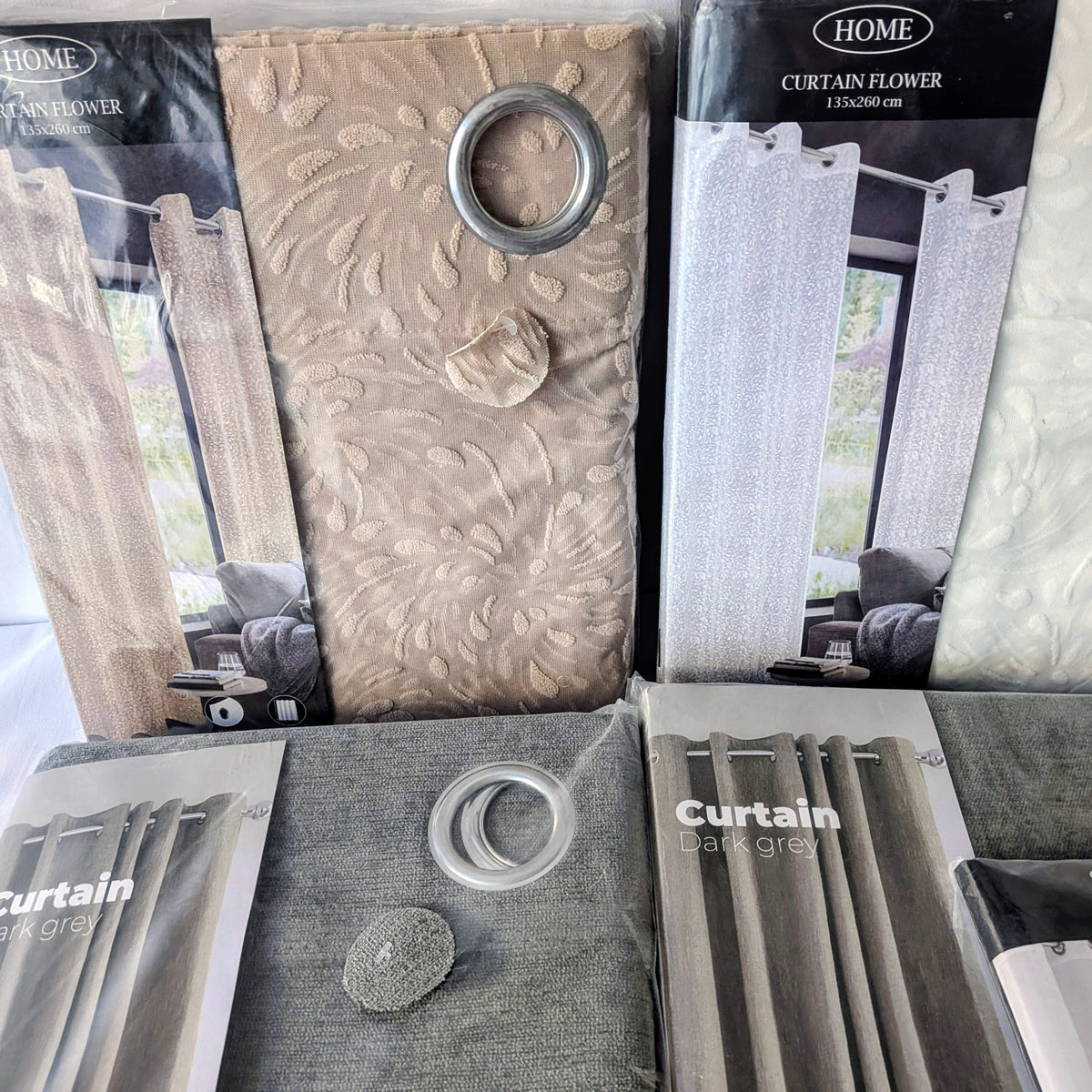 10 Pieces de rideaux 140x 260 - 135x260 cm