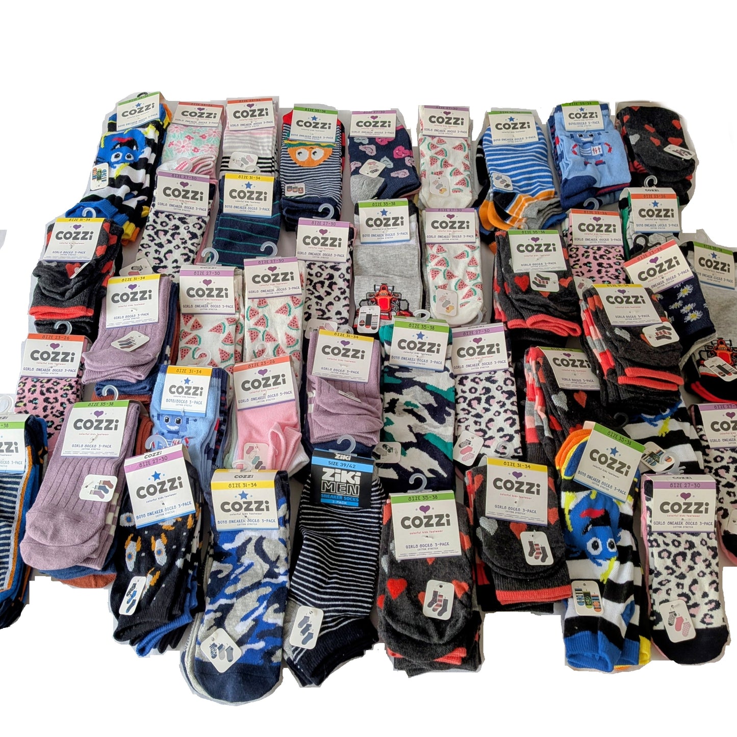 42 Paquets de chaussettes soit 126 Paires de chaussettes Adulte et Enfant