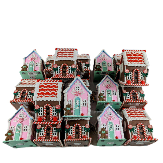19 Maisons de Noël en pain d’épices lumineuse LED