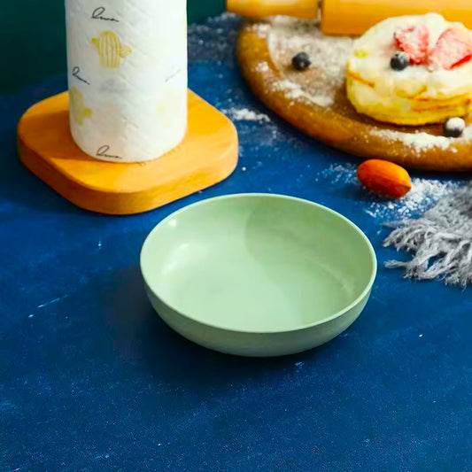 Assiette creuse en mélamine Sauge ø 25 cm.