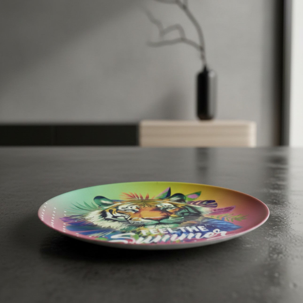 Assiette plate en Mélamine Motif Lion 25 cm