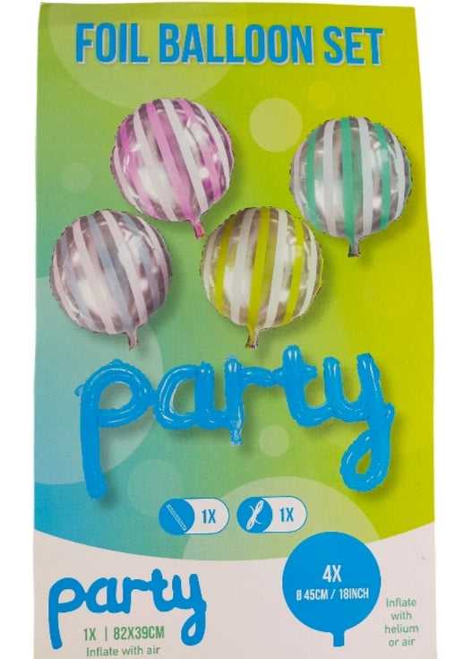 Lot de 60 sachets de 5 ballons party fête gonflable ( 0.26 e /pcs )
