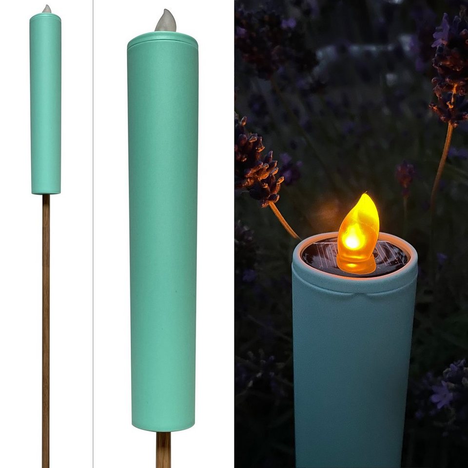Lot de 11 Bougies / Flambeaux solaire avec fausse flamme BLEU ( 1 euro / pcs )