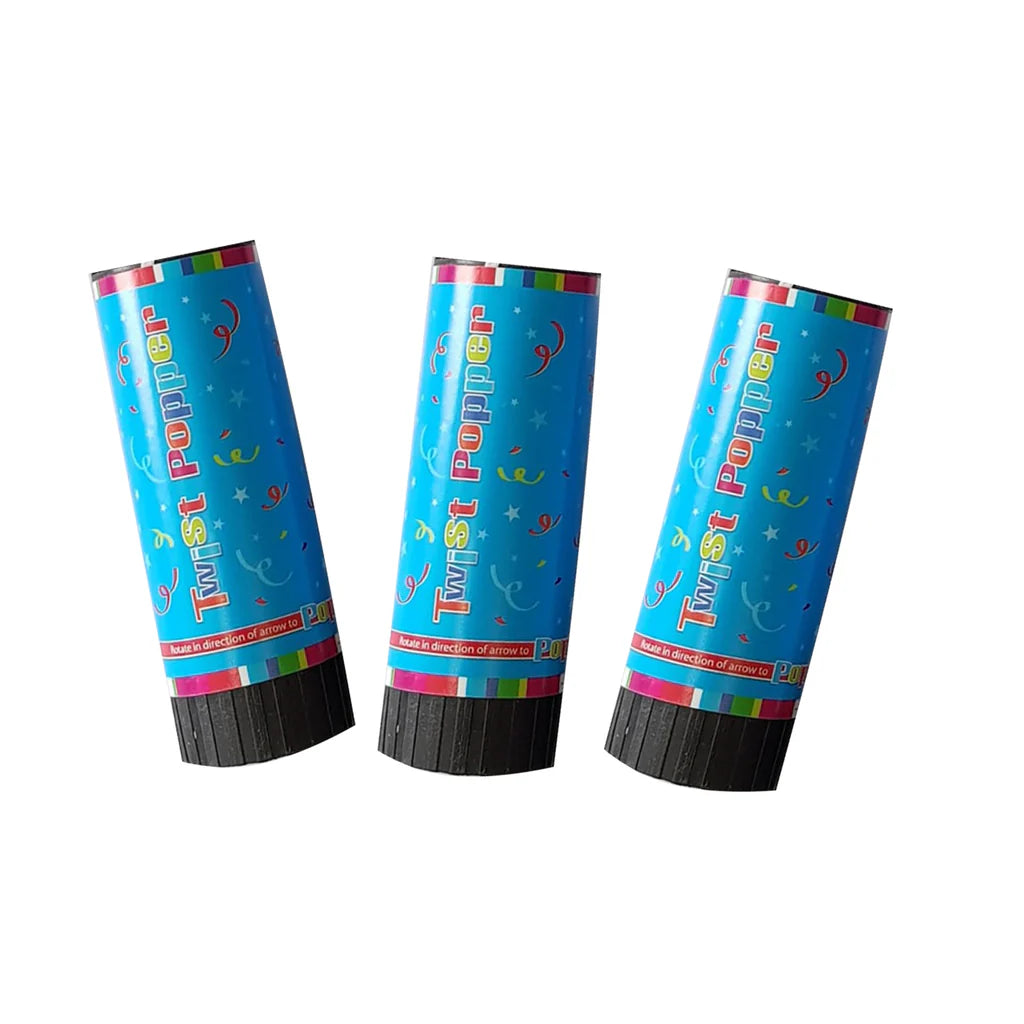 Lot de 15 Paquets de 3 canons a confetti multicolore ( 0.50 euro / le paquet de 3 canons )