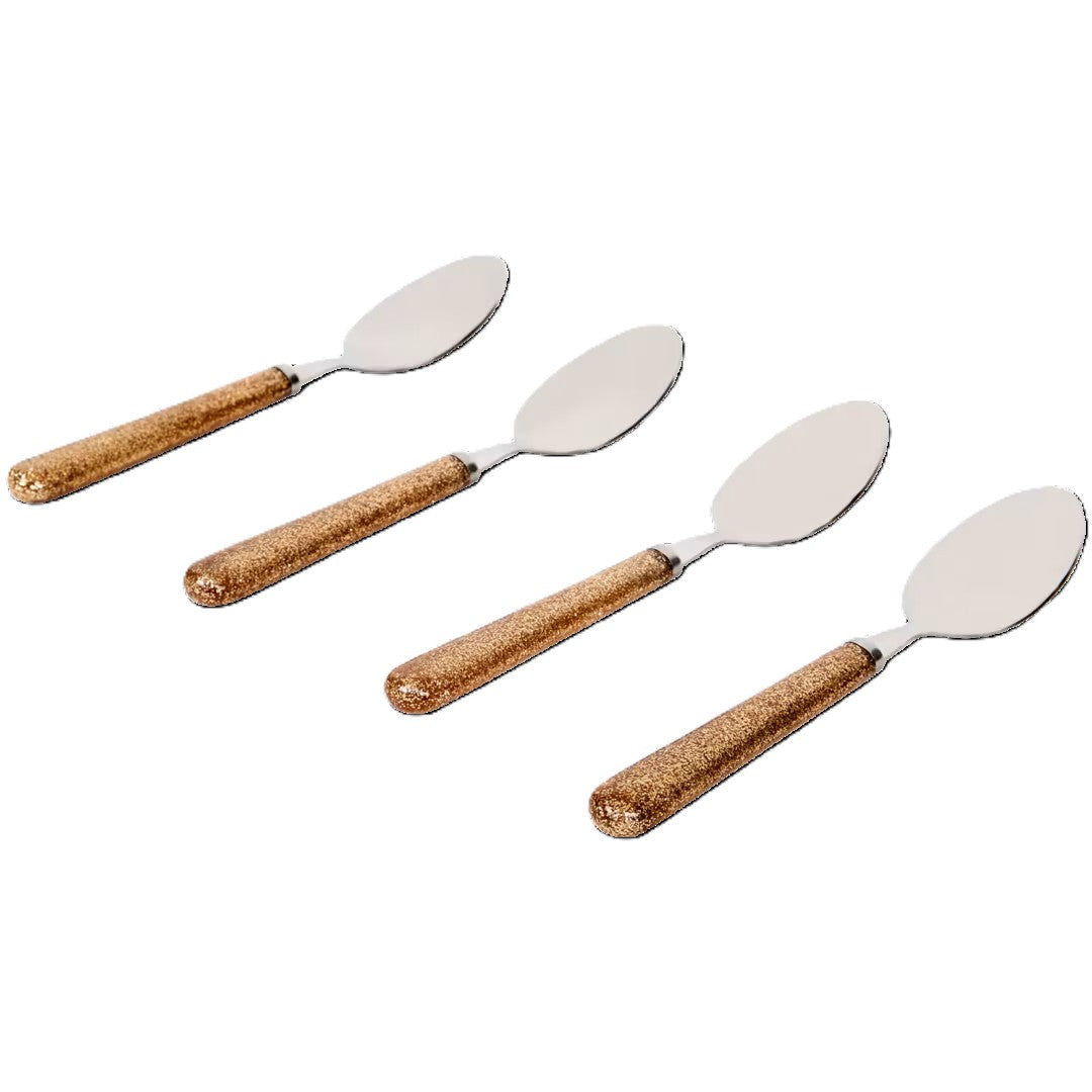 4 Cuillères à soupe paillette Doré