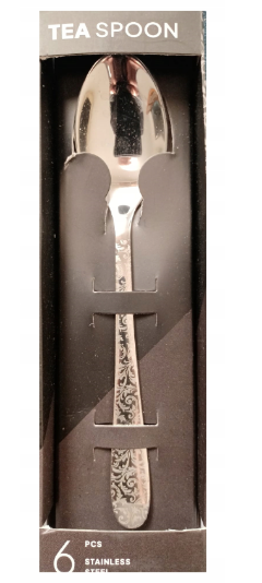 Set de 6 cuillères à thé, café et gâteau – Style baroque élégant Doré ou Argenté