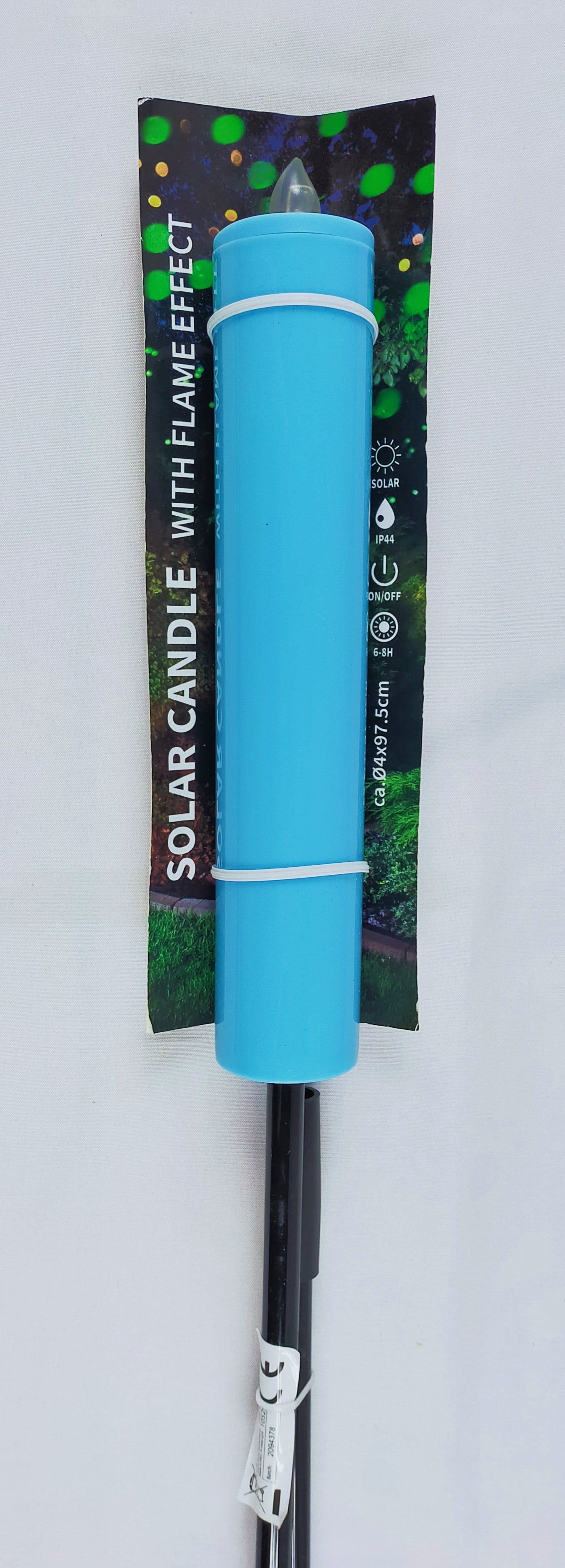 Lot de 11 Bougies / Flambeaux solaire avec fausse flamme BLEU ( 1 euro / pcs )