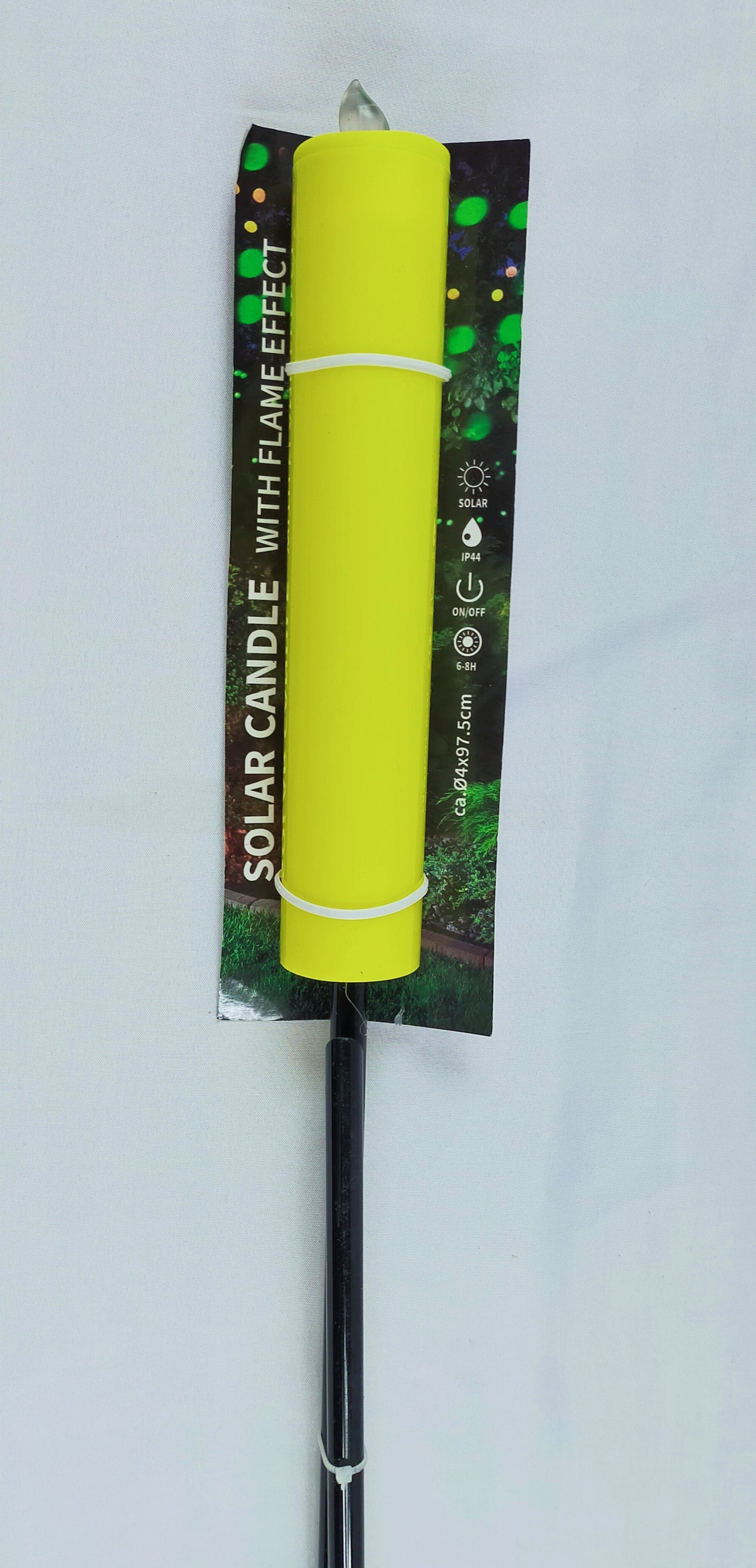 Lot de 11 Bougies / Flambeaux solaire avec fausse flamme JAUNE ( 1 euro / pcs )
