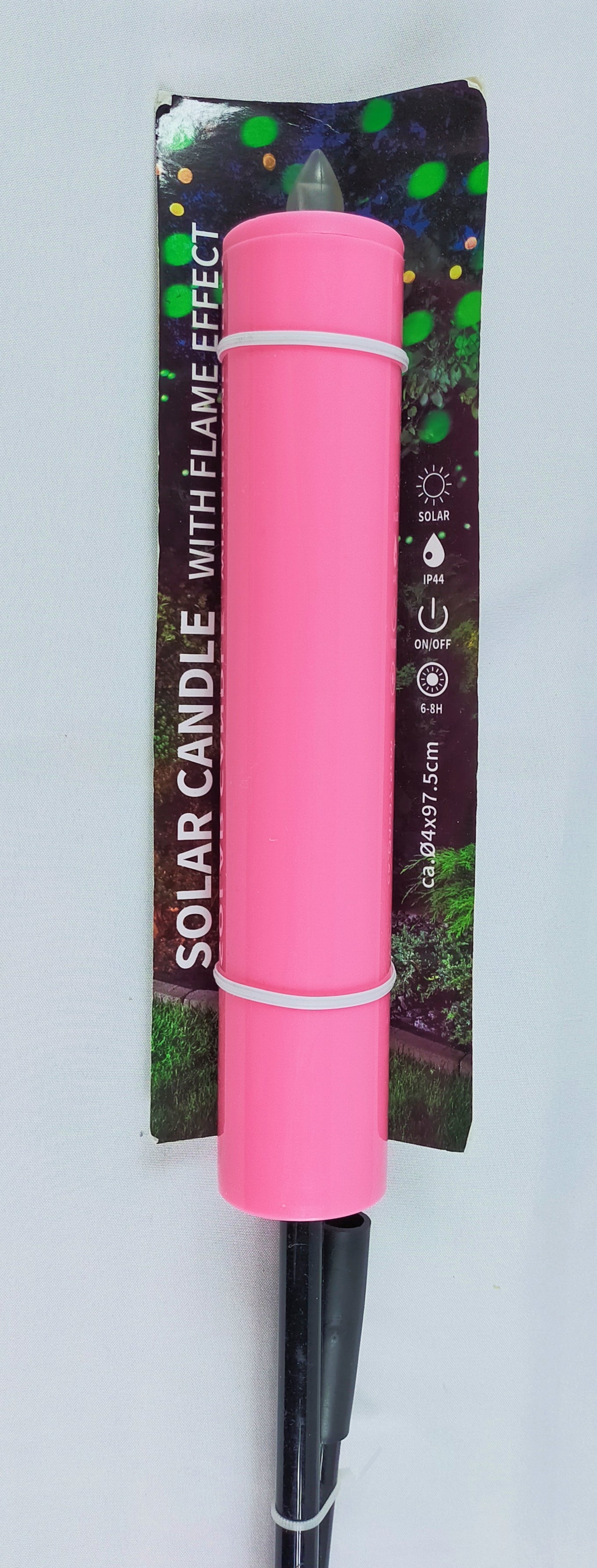 Lot de 11 Bougies / Flambeaux solaire avec fausse flamme ROSE ( 1 euro / pcs )