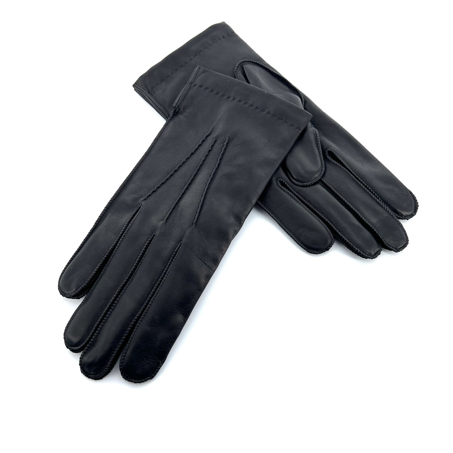 34 Gants en cuir noir intérieur fourrer polaire Femme / Homme