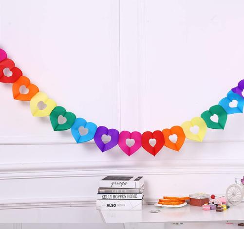 Lot de 20 Guirlandes de papier multicolores réutilisable Plusieurs formes ( 0.50 cts / pcs )