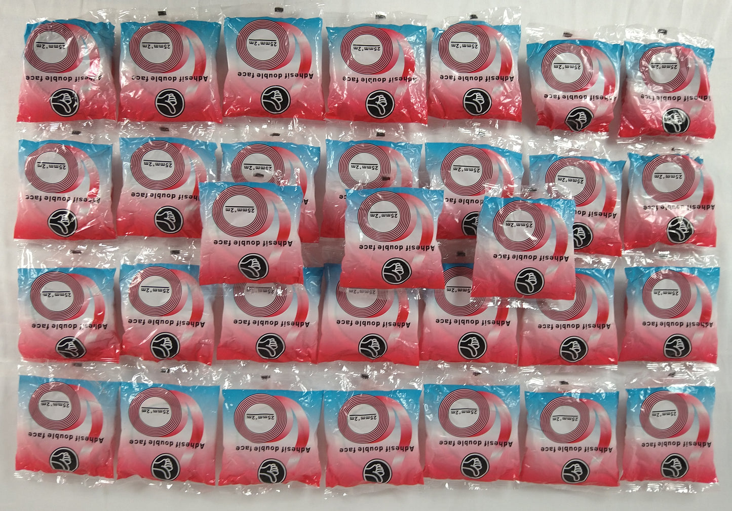 Lot de 31 Adhésifs double face 2 mètres 25 mm ( 0.48 e /pcs )
