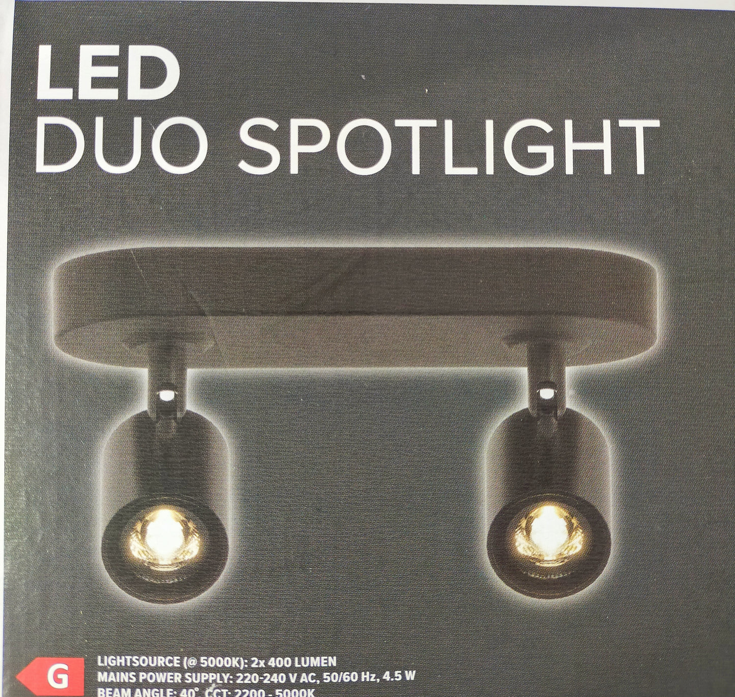 Applique Murale Pivotante 2 Spots LED – Design Droit et Luminosité Optimale