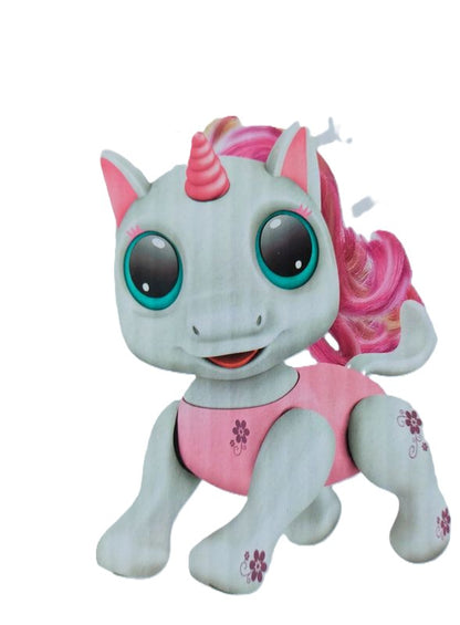 Licorne interactive avec actions / lumières / son / capteurs