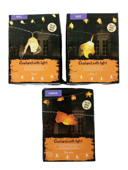 Lot de 8 Guirlandes Halloween 10 Led White ( 0.81 cts / pcs )