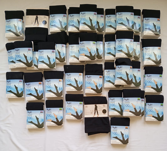 Lot de 40 Collants / LEGGINGS THERMIQUES 100 DEN OPAQUE