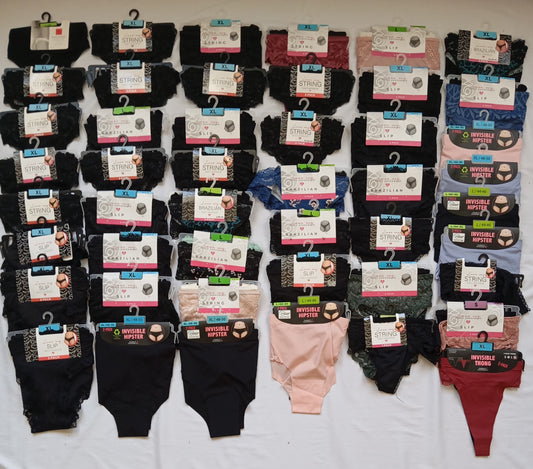Lot de 90 Sous vêtements femme Slip / String / Brésilien / hipster