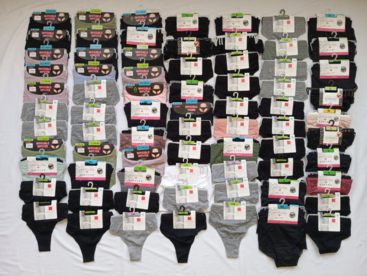 Lot de 110 Sous vêtements String / Slip / Hipster Femme