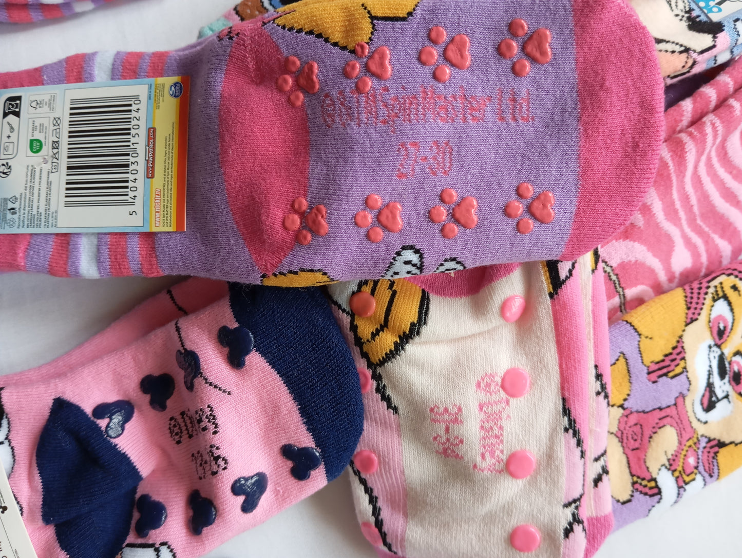 Lot de 70 Paires de chaussettes intérieur antidérapant fille Disney / L.O.L SURPRISE / Paw Patrol