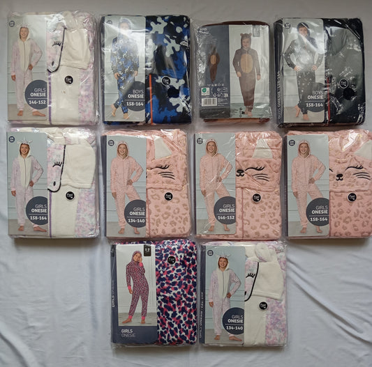 Lot de 10 Pyjamas combinaison polaire enfant mixte.