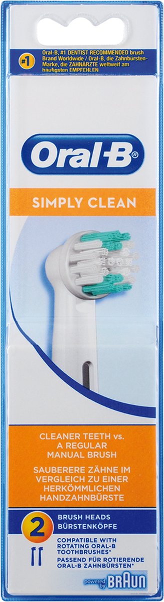 2 Brossettes de remplacement pour Brosse à dents électrique Oral-B Sensitive Clean Braun