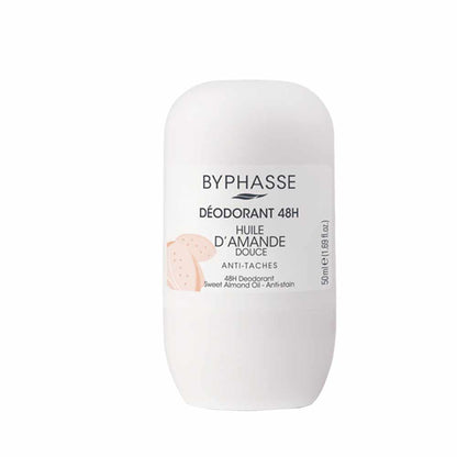 Déodorant roll-on 48h à l'huile d'amande douce - 50 ml Byphasse
