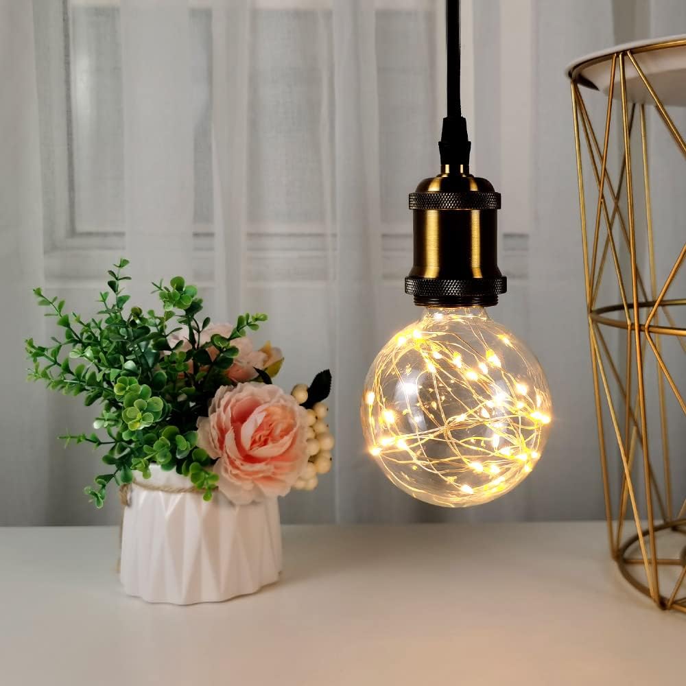 Ampoule LED décorative E27 à filament doré, couleur blanc extra blanc 40 Lumen