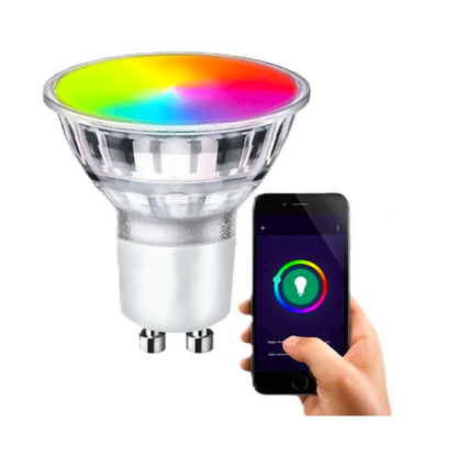 5 Ampoules / Spot connectées LSC Smart Connect Wifi Led GU10 RGB Dimmable