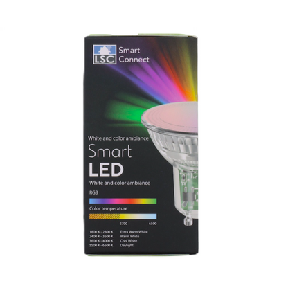 13 Ampoules / Spot connectées LSC Smart Connect Wifi Led GU10 RGB Dimmable