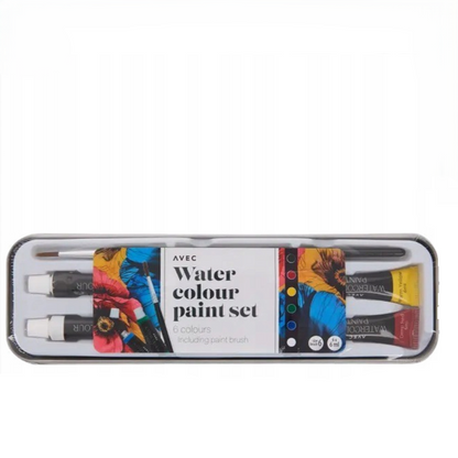 Coffret aquarelle 6 couleurs, pinceaux inclus