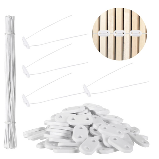 1 Paquet de 26 fixations pour canisse blanc
