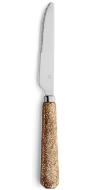 4 Couteaux à paillettes doré