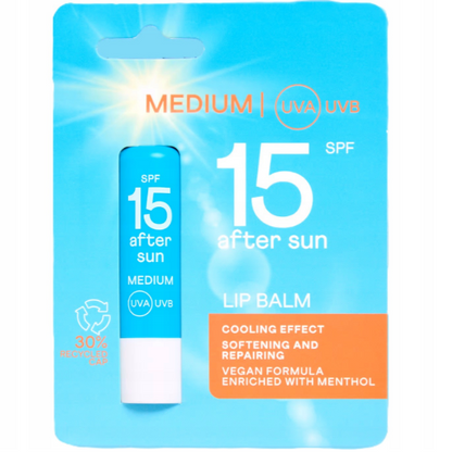 Baume à lèvres SPF 15 réparateur, protège, après soleil végane.