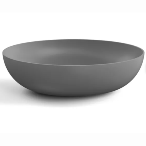 Assiette creuse en mélamine Grise ø 25 cm.